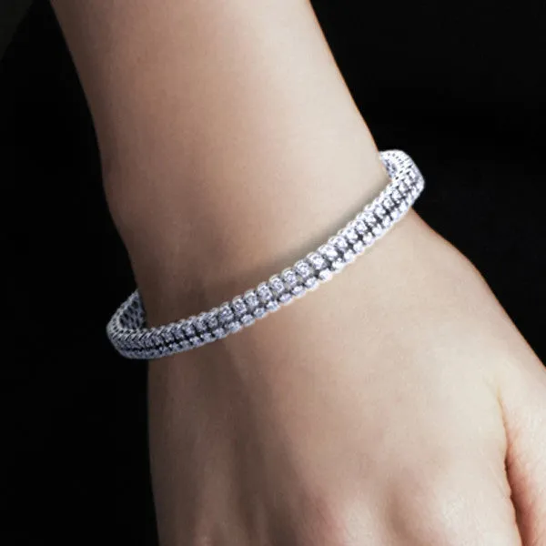 Twin-Strand Diamond Tennis Bracelet