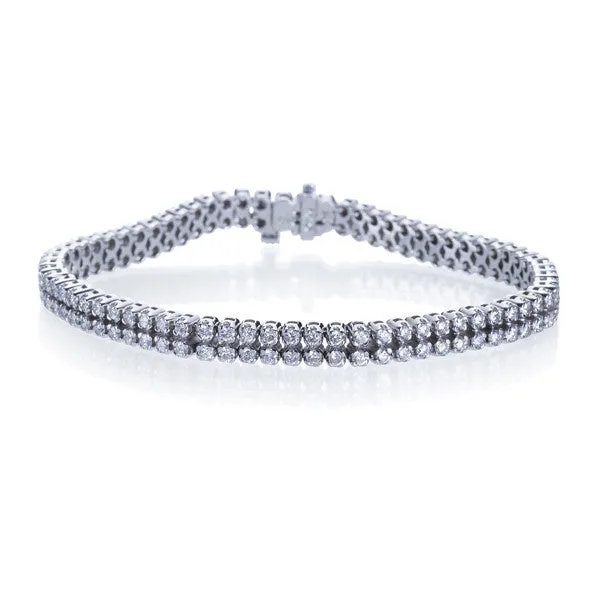 Twin-Strand Diamond Tennis Bracelet