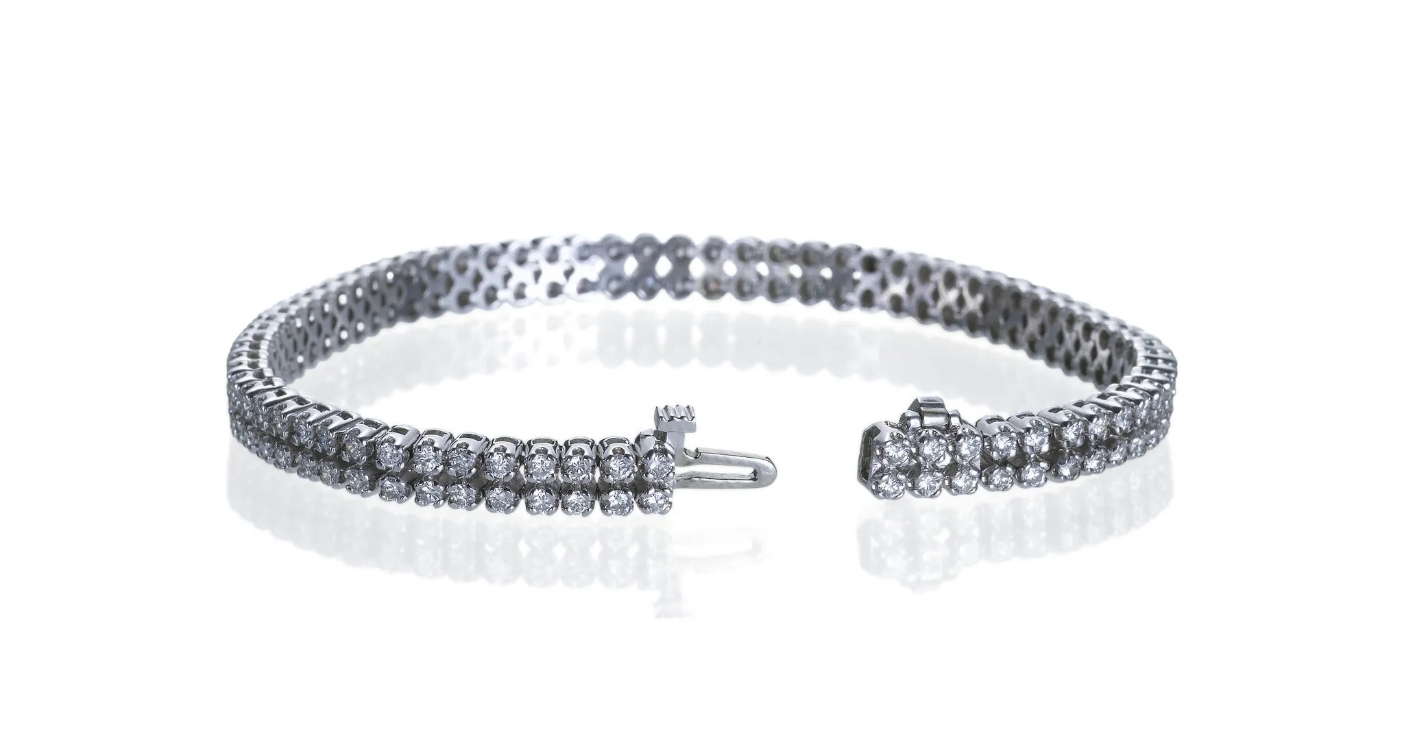 Twin-Strand Diamond Tennis Bracelet