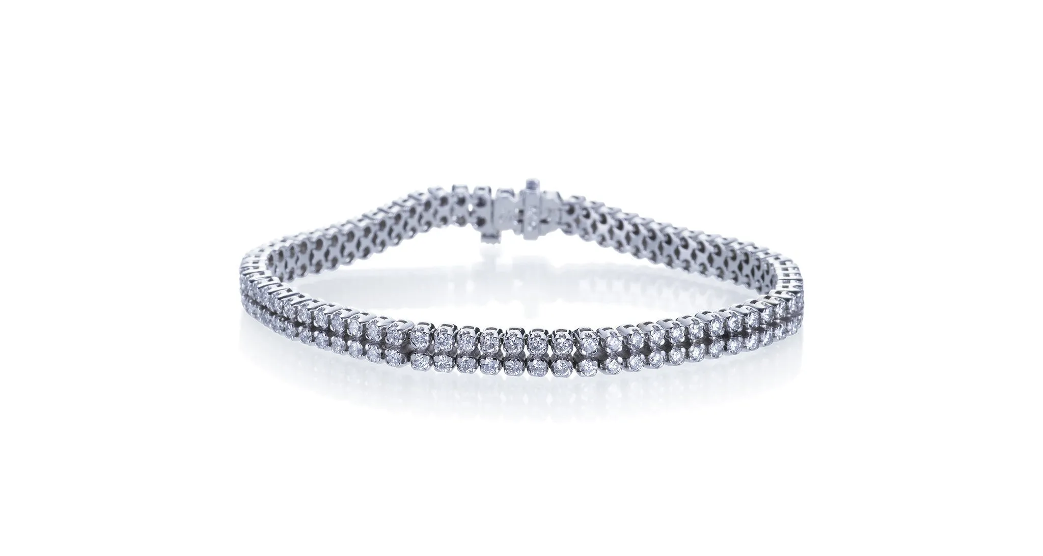 Twin-Strand Diamond Tennis Bracelet