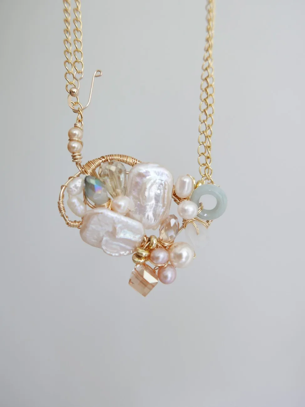 Unearthed and Found - Jade  Pearls Multiway Necklace