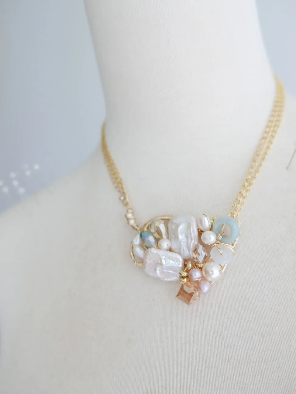 Unearthed and Found - Jade  Pearls Multiway Necklace