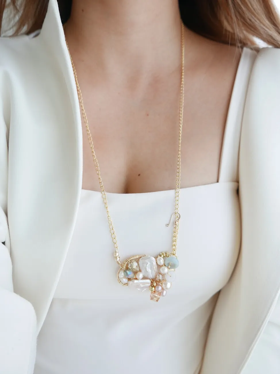 Unearthed and Found - Jade  Pearls Multiway Necklace