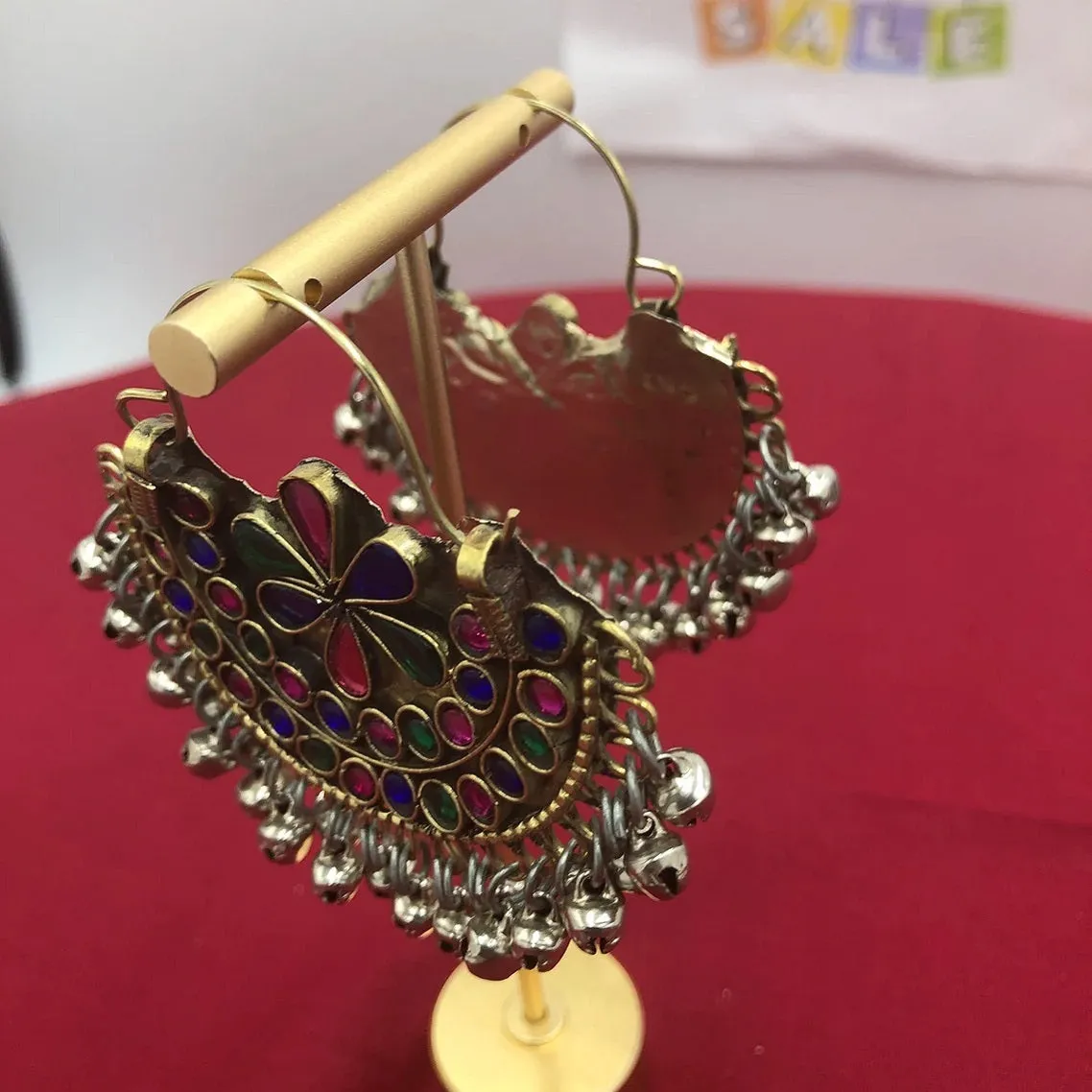 Vintage Tribal Earrings with Bells