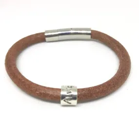 Womens Personalisd Bracelet, Engraved bracelet, Hand Stamped Bracelet, Leather Bracelet, Charm Bracelet, Bridesmaid Bracelet, Xmas Gift
