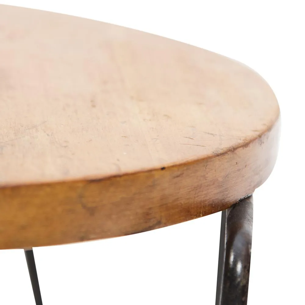 Wood Top Hairpin Leg Side Table