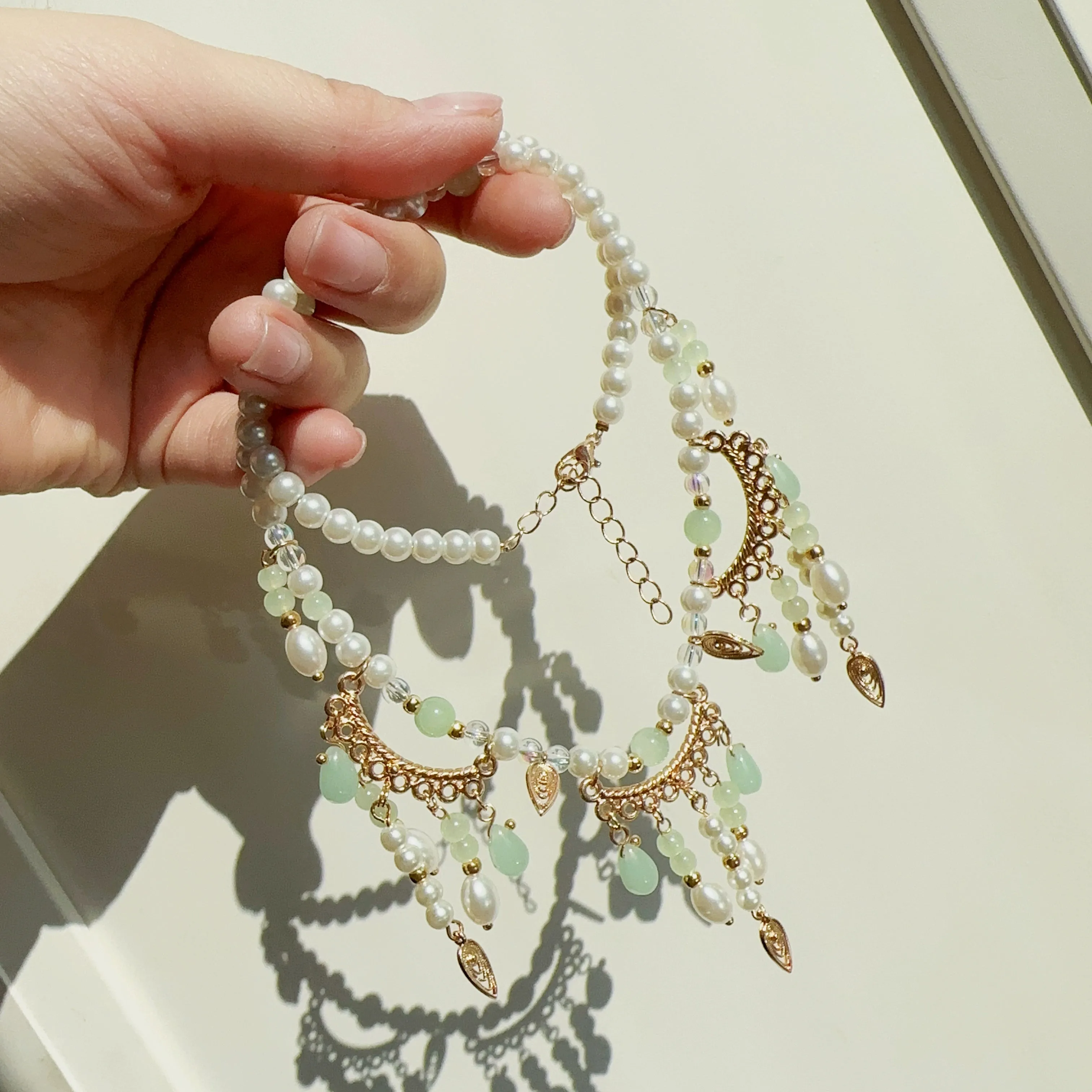 Yingluo 璎珞 Pearl & Jade Necklace